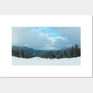 ski slope panorama Posters and Art